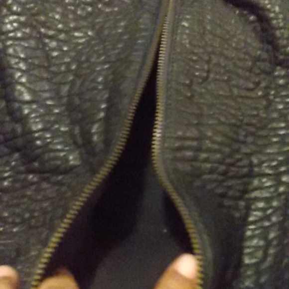 Black Leather drawstring purse - Picture 8 of 17